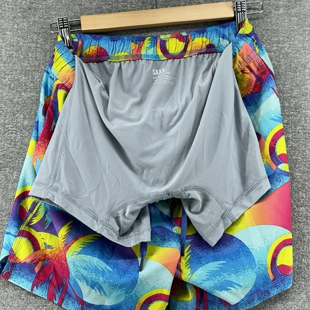 Saxx OH Buoy 2N1 Volley Swim Trunks Size Small Coast to Coast Droptemp Beach